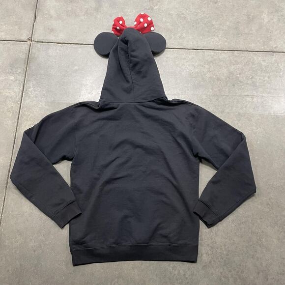 Disney Minnie Mouse Hoodie Womens XL Black Ears Bow Disneyland WDW Sweatshirt - Picture 4 of 4